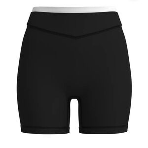 Liaison The Label Layered Sculpt Shorts Black and White